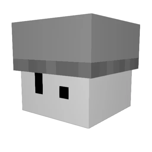 Douiji_ Minecraft avatar head, 3D render
