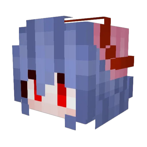 Doukekekeshi Minecraft avatar head, 3D render