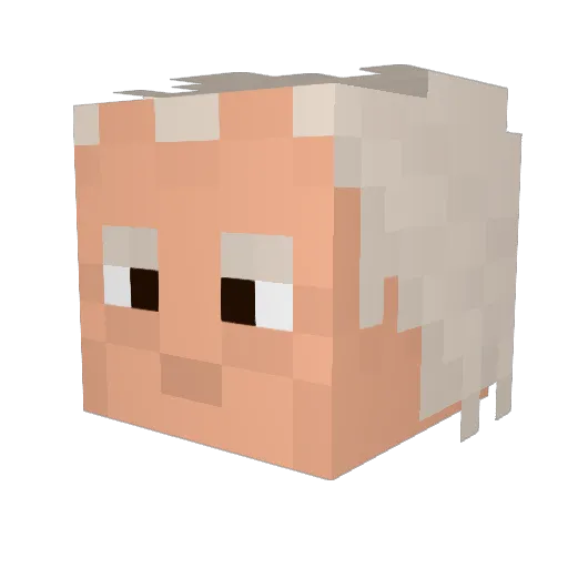 Doulouphant Minecraft avatar head, 3D render