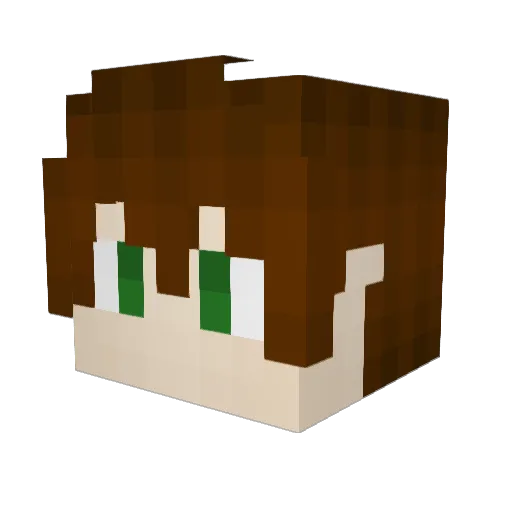 Dounaru Minecraft avatar head, 3D render