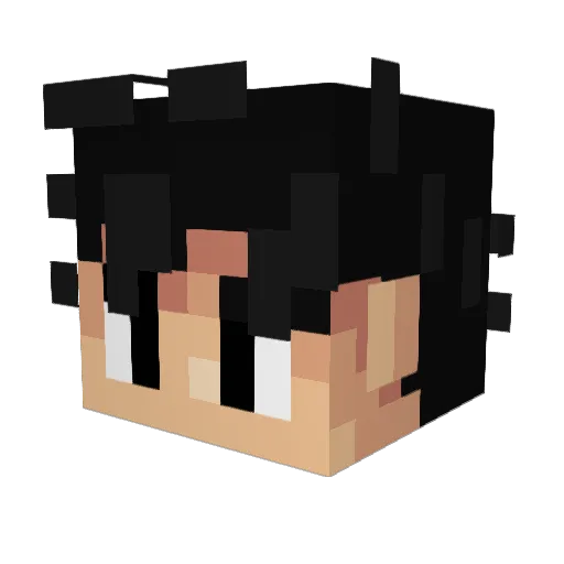 Dounyz Minecraft avatar head, 3D render