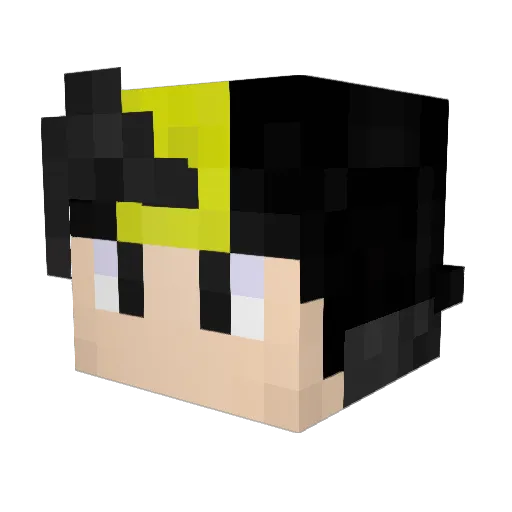 Doupi02 Minecraft avatar head, 3D render