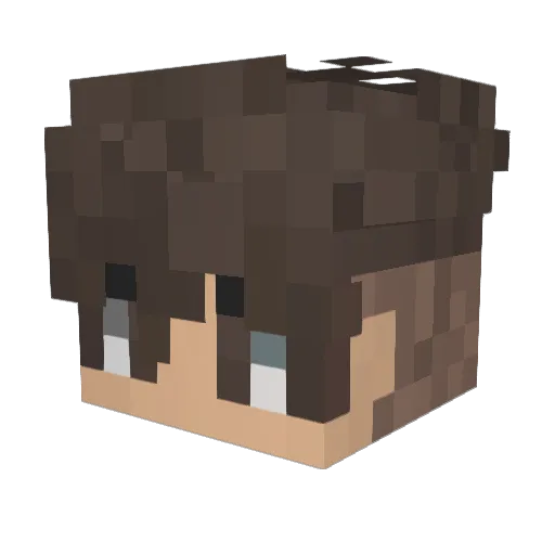 Douri_ Minecraft avatar head, 3D render