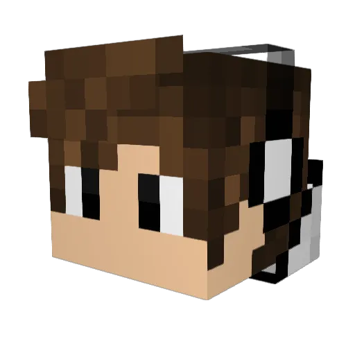 DoutorLaus Minecraft avatar head, 3D render