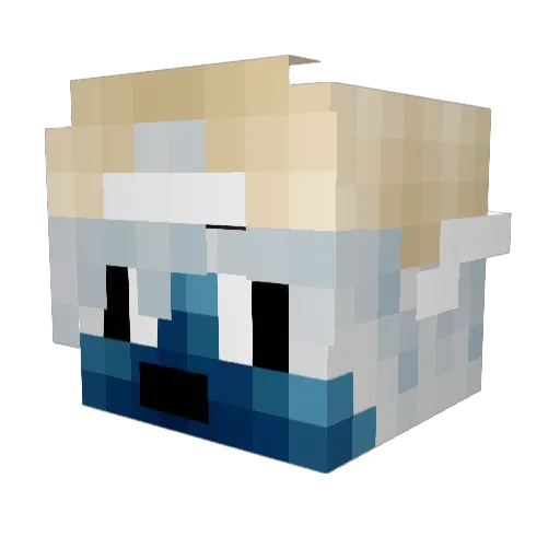 DoutorMascarado Minecraft avatar head, 3D render