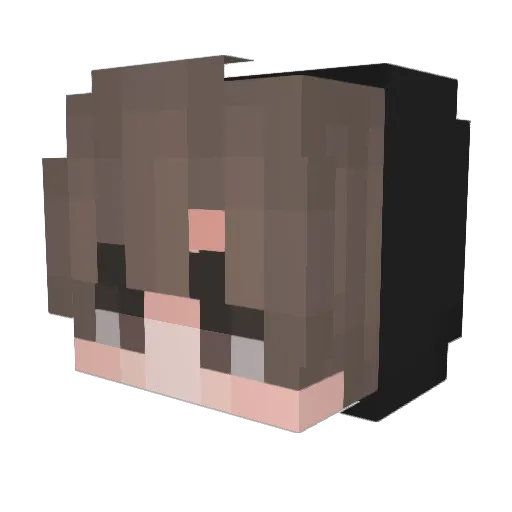 Douzzzzhi Minecraft avatar head, 3D render