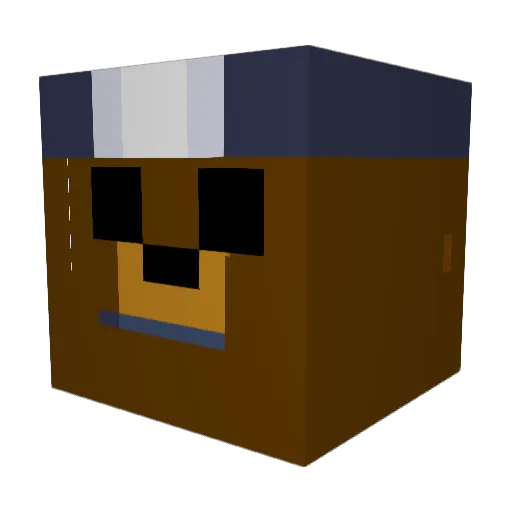 Dov12 Minecraft avatar head, 3D render