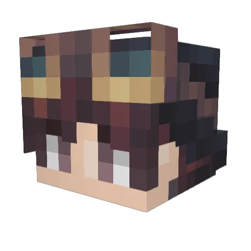 Dov1k Minecraft avatar head, 3D render