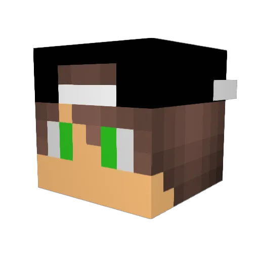 DovaKid16 Minecraft avatar head, 3D render