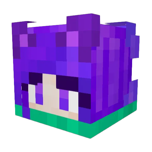 Dovabomb Minecraft avatar head, 3D render
