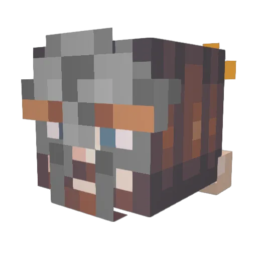 Dovado_ Minecraft avatar head, 3D render