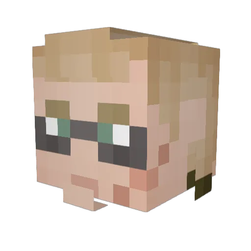 DovahKar Minecraft avatar head, 3D render