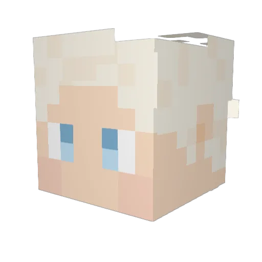 DovahSrdce Minecraft avatar head, 3D render