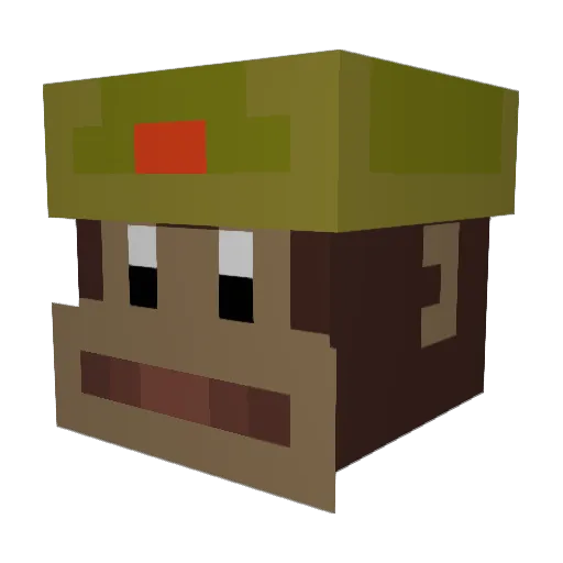 DovahStrike Minecraft avatar head, 3D render