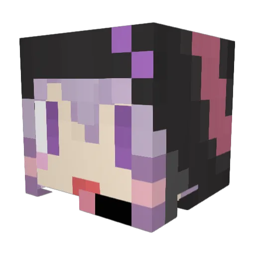 Dovaha Minecraft avatar head, 3D render