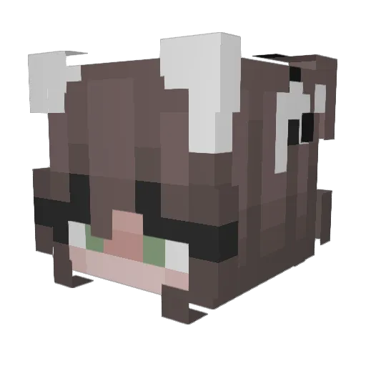 Dovahel Minecraft avatar head, 3D render