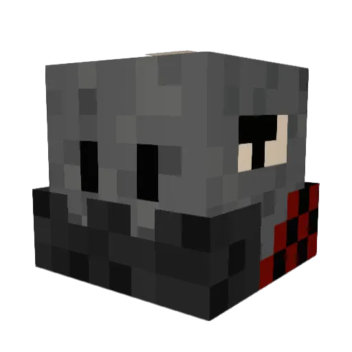 Dovahnatus Minecraft avatar head, 3D render