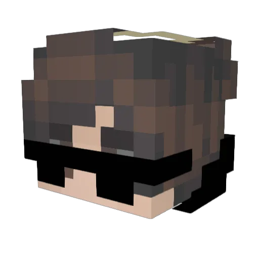 Dovakh Minecraft avatar head, 3D render