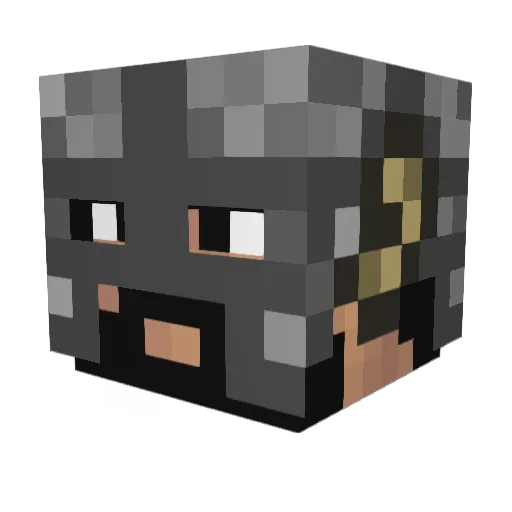 Dovakin_ Minecraft avatar head, 3D render