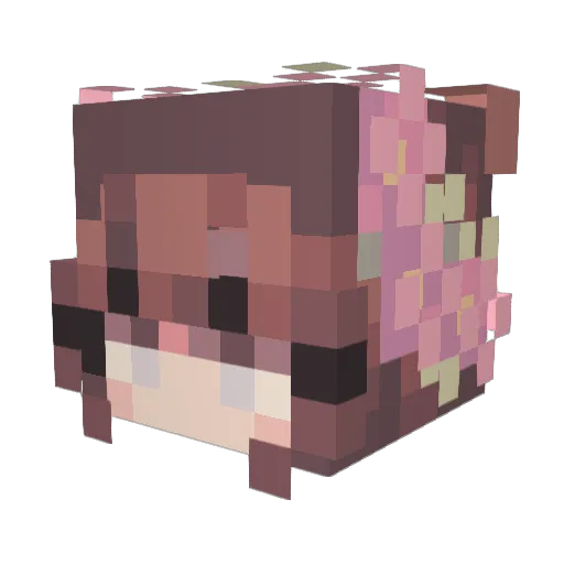DoveFlower28 Minecraft avatar head, 3D render
