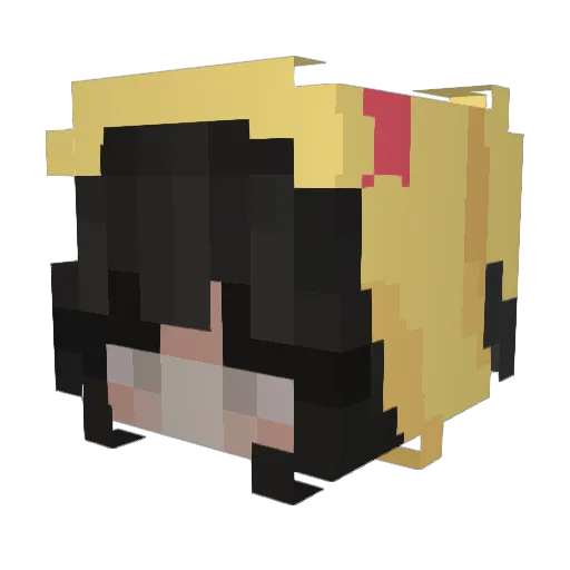 DoveIRL Minecraft avatar head, 3D render