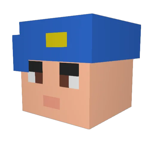 Dovegs Minecraft avatar head, 3D render