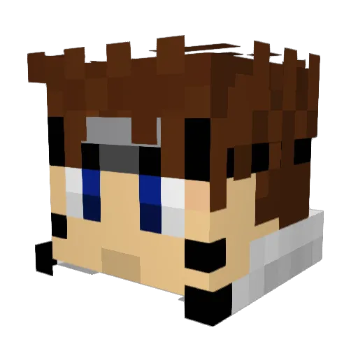 Dover_CZE Minecraft avatar head, 3D render