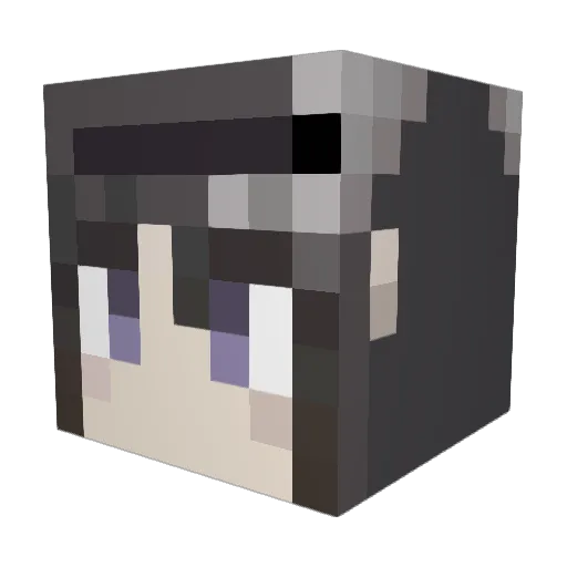 Dovezilla Minecraft avatar head, 3D render