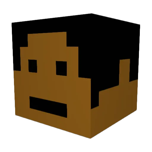 Doviole Minecraft avatar head, 3D render