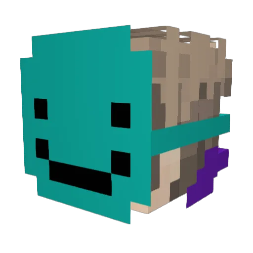 Dovyxas Minecraft avatar head, 3D render