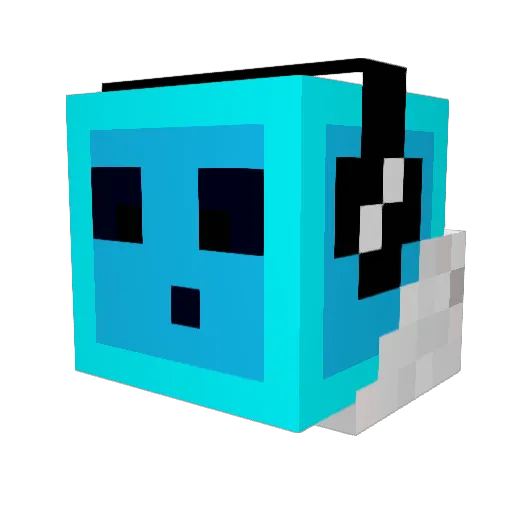 DowNNGamer Minecraft avatar head, 3D render