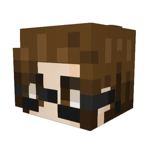 Dowdilox Minecraft avatar head, 3D render