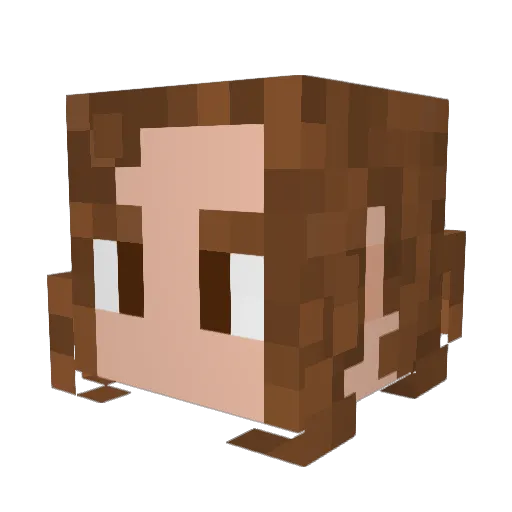 Dowethdus Minecraft avatar head, 3D render