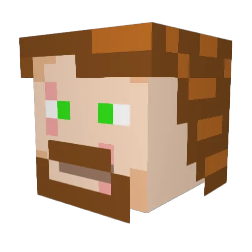 Dowiaton Minecraft avatar head, 3D render