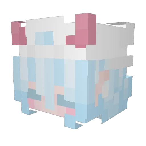 DownBad4Coffee Minecraft avatar head, 3D render