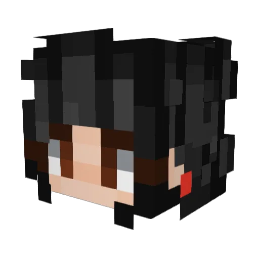 DownBadImMad Minecraft avatar head, 3D render