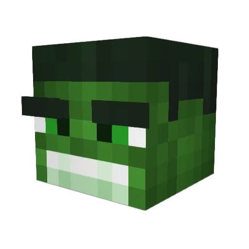 DownKill97 Minecraft avatar head, 3D render