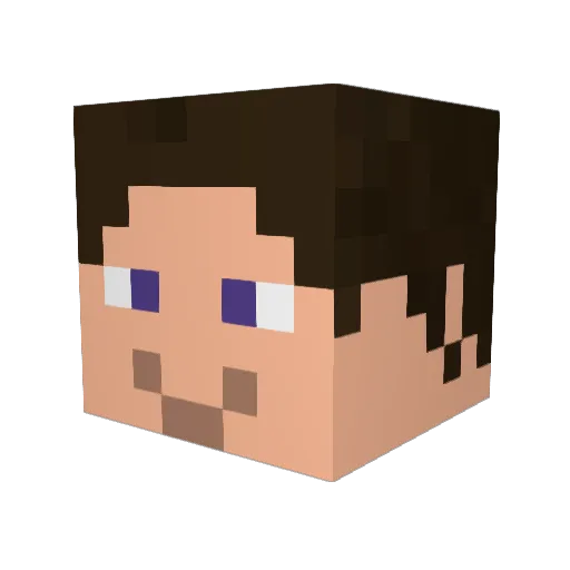 Downey320 Minecraft avatar head, 3D render