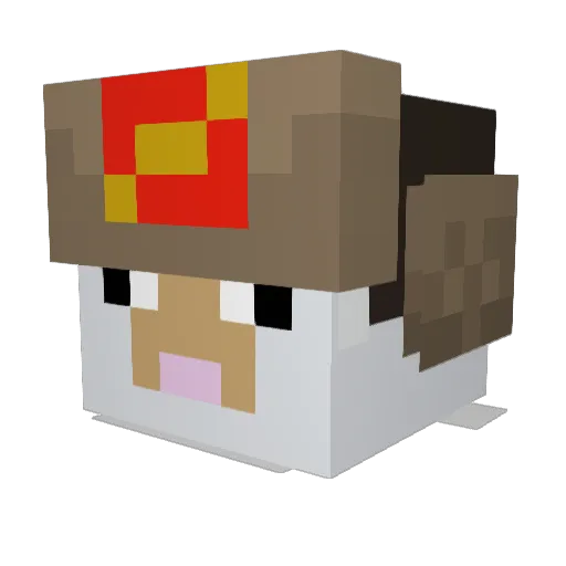 DownieChingis Minecraft avatar head, 3D render
