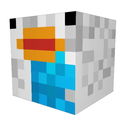 DownsyndromTyp Minecraft avatar head, 3D render