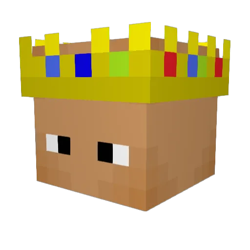DowntimeSolo Minecraft avatar head, 3D render