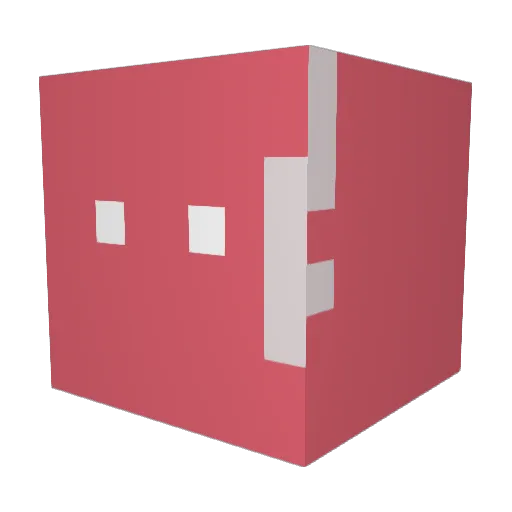 Dowzew Minecraft avatar head, 3D render