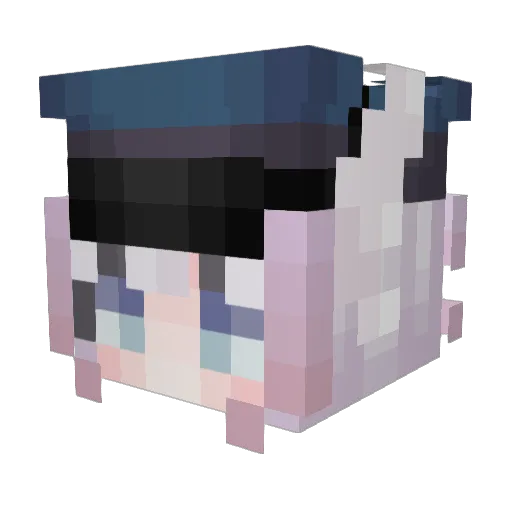 DoxRay Minecraft avatar head, 3D render