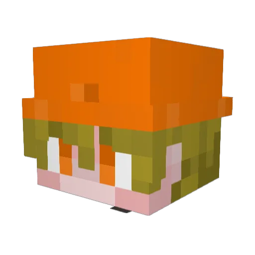 Doxi12 Minecraft avatar head, 3D render
