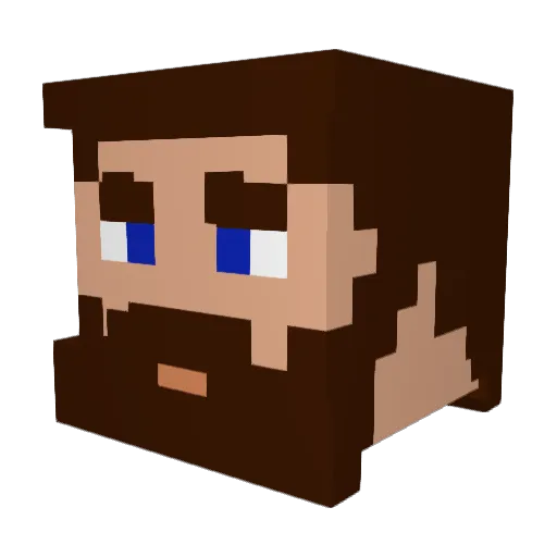 Doxusz Minecraft avatar head, 3D render
