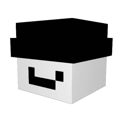 Doxyss Minecraft avatar head, 3D render