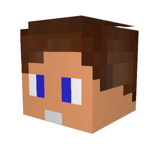 Doyk Minecraft avatar head, 3D render