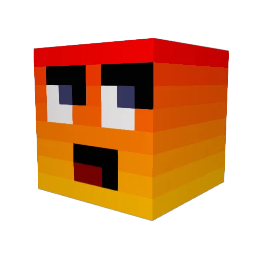 Doyxx Minecraft avatar head, 3D render