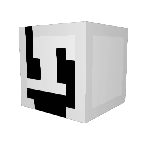 Doyyeh Minecraft avatar head, 3D render