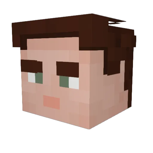 Doz3w Minecraft avatar head, 3D render
